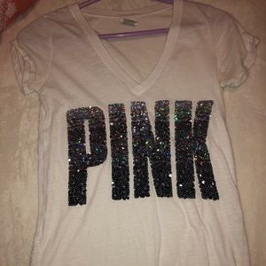 Vs pink v neck tshirt